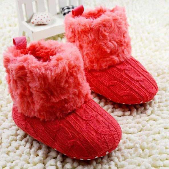 Crochet Knit Wool Fleece Boots