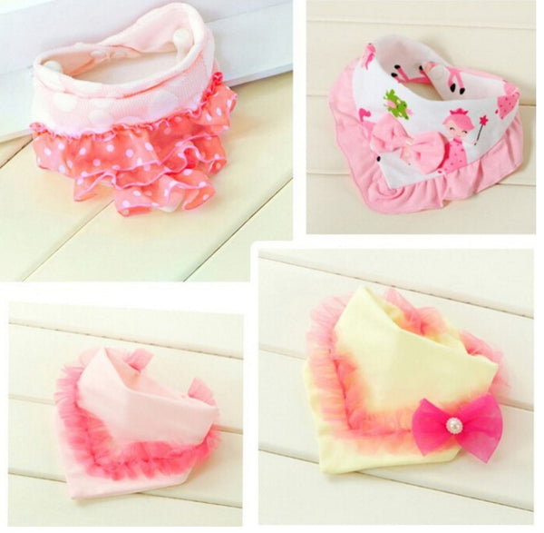 Girl Lace Bandana Style Bib