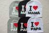 I LOVE PAPA MAMA Knitted Beanie Hats