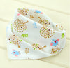 Cartoon Animal Print Bandana Bibs