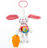 Soft Plush Rabbit Rattle Ring Crib Toy