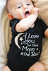 I LOVE YOU TO THE MOON AND BACK Rompers